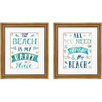 Framed Love and the Beach 2 Piece Framed Art Print Set