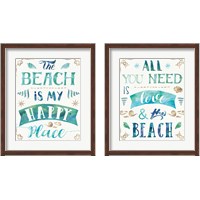 Framed Love and the Beach 2 Piece Framed Art Print Set