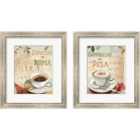 Framed 'Cafe in Europe 2 Piece Framed Art Print Set' border=