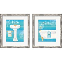 Framed 'Seashells Spa 2 Piece Framed Art Print Set' border=