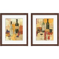 Framed 'Contemporary Wine Tasting 2 Piece Framed Art Print Set' border=