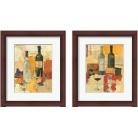 Framed 'Contemporary Wine Tasting 2 Piece Framed Art Print Set' border=