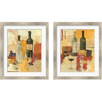 Framed 'Contemporary Wine Tasting 2 Piece Framed Art Print Set' border=