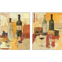 Framed 'Contemporary Wine Tasting 2 Piece Art Print Set' border=
