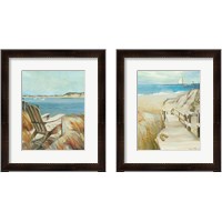 Framed 'Seascape 2 Piece Framed Art Print Set' border=