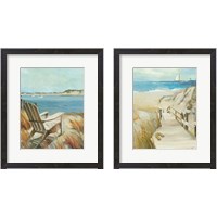Framed 'Seascape 2 Piece Framed Art Print Set' border=