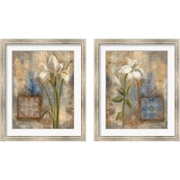 Framed Flower and Tile 2 Piece Framed Art Print Set