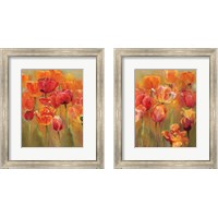 Framed 'Tulips in the Midst 2 Piece Framed Art Print Set' border=