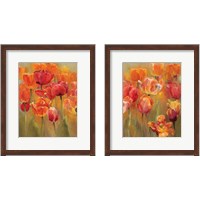 Framed 'Tulips in the Midst 2 Piece Framed Art Print Set' border=