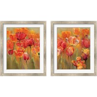 Framed 'Tulips in the Midst 2 Piece Framed Art Print Set' border=