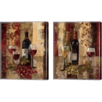 Framed 'Graffiti and Wine 2 Piece Canvas Print Set' border=