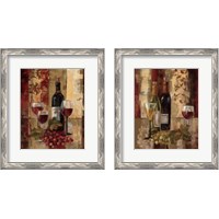 Framed 'Graffiti and Wine 2 Piece Framed Art Print Set' border=