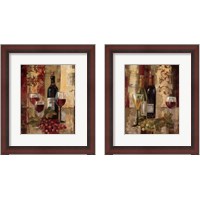 Framed 'Graffiti and Wine 2 Piece Framed Art Print Set' border=