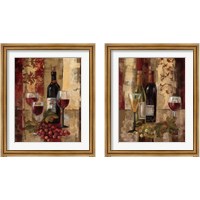 Framed 'Graffiti and Wine 2 Piece Framed Art Print Set' border=