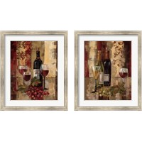 Framed 'Graffiti and Wine 2 Piece Framed Art Print Set' border=