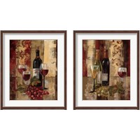 Framed 'Graffiti and Wine 2 Piece Framed Art Print Set' border=