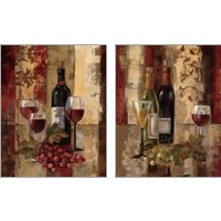 Framed 'Graffiti and Wine 2 Piece Art Print Set' border=