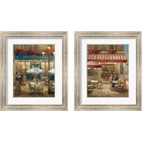 Framed 'Paris Cafe 2 Piece Framed Art Print Set' border=