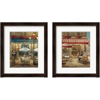 Framed 'Paris Cafe 2 Piece Framed Art Print Set' border=