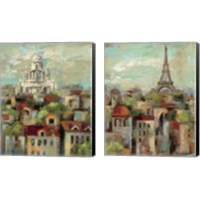 Framed 'Spring in Paris 2 Piece Canvas Print Set' border=