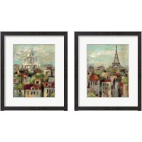 Framed 'Spring in Paris 2 Piece Framed Art Print Set' border=