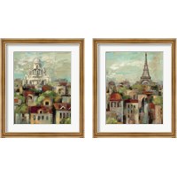 Framed 'Spring in Paris 2 Piece Framed Art Print Set' border=