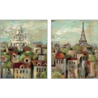 Framed 'Spring in Paris 2 Piece Art Print Set' border=
