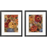 Framed 'Jacquard Floral 2 Piece Framed Art Print Set' border=