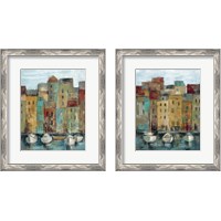 Framed 'Old Town Port 2 Piece Framed Art Print Set' border=