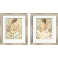 Framed 'Abstract Figure Study 2 Piece Framed Art Print Set' border=