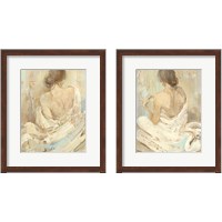 Framed 'Abstract Figure Study 2 Piece Framed Art Print Set' border=