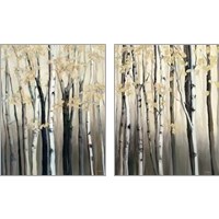 Framed 'Golden Birch 2 Piece Art Print Set' border=