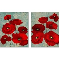 Framed 'Kindle's Poppies 2 Piece Art Print Set' border=