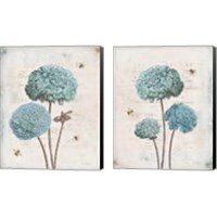 Framed 'Geranium Study 2 Piece Canvas Print Set' border=