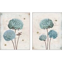 Framed 'Geranium Study 2 Piece Art Print Set' border=