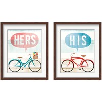 Framed 'Beach Cruiser 2 Piece Framed Art Print Set' border=