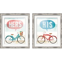 Framed 'Beach Cruiser 2 Piece Framed Art Print Set' border=