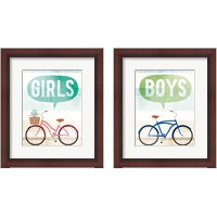 Framed 'Beach Cruiser 2 Piece Framed Art Print Set' border=