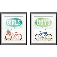 Framed 'Beach Cruiser 2 Piece Framed Art Print Set' border=