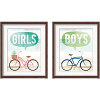 Framed 'Beach Cruiser 2 Piece Framed Art Print Set' border=