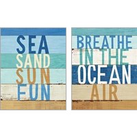 Framed 'Beachscape Inspiration 2 Piece Art Print Set' border=