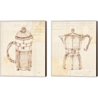 Framed 'Authentic Coffee 2 Piece Canvas Print Set' border=