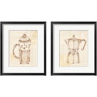 Framed 'Authentic Coffee 2 Piece Framed Art Print Set' border=