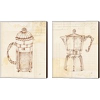 Framed 'Authentic Coffee 2 Piece Canvas Print Set' border=
