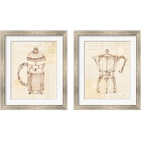 Framed 'Authentic Coffee 2 Piece Framed Art Print Set' border=