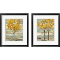 Framed Golden Tree and Fog 2 Piece Framed Art Print Set