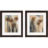 Framed 'Palm Trees 2 Piece Framed Art Print Set' border=