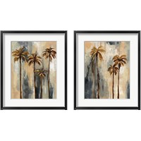 Framed 'Palm Trees 2 Piece Framed Art Print Set' border=