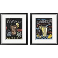 Framed 'Iced Tea & Lemonade 2 Piece Framed Art Print Set' border=