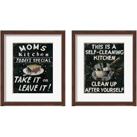 Framed 'Mom's Kitchen 2 Piece Framed Art Print Set' border=